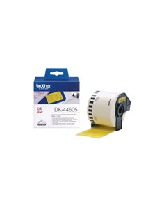 NASTRO ADES IN CARTA NERO/GIALLO 62MM - 30.48 METRI LUNGHEZZA CON ADESIVO REMOVI DK44605 BROTHER ETICHETTE-NASTRI-TAMPONI PER... 2