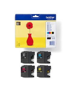 VALUE PACK CONF. DI 4 INK CIANO MAGENTA GIALLO NERO LC-121VALBP LC121VALBP BROTHER INKJET