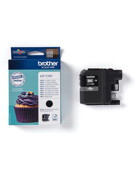 CARTUCCIA NERO MFC-J4410DW MFC-J4510DW BASSA CAPACITA' LC-123BK BROTHER INKJET