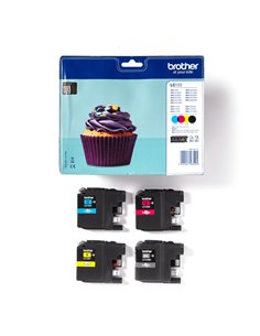 VALUE PACK 4 INK NERO CIANO MAGENTA GIALLO LC-123VALBP LC123VALBP BROTHER INKJET