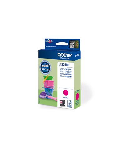 CARTUCCIA MAGENTA PER MFC-J480DW DCP-J562DW 260PAG LC221M BROTHER INKJET
