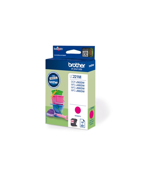 CARTUCCIA MAGENTA PER MFC-J480DW DCP-J562DW 260PAG LC221M BROTHER INKJET