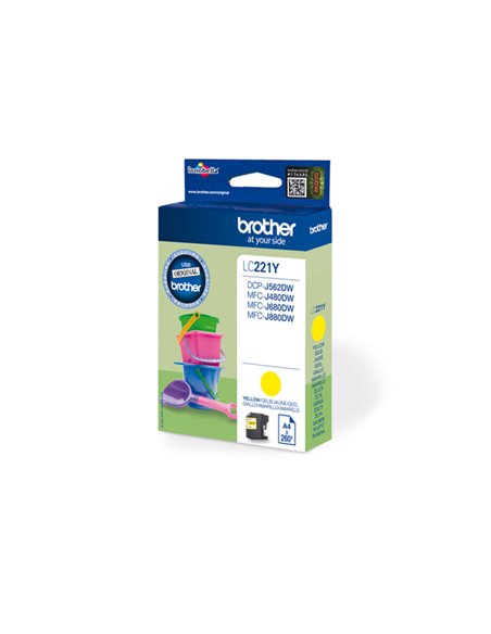 CARTUCCIA GIALLO PER MFC-J480DW DCP-J562DW 260PAG LC221Y BROTHER INKJET