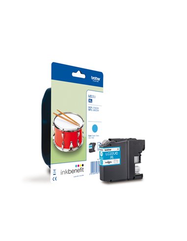 CARTUCCIA BROTHER CIANO per DCP-J785DW- MFC-J985DW 2.400 pagine LC22UC BROTHER INKJET