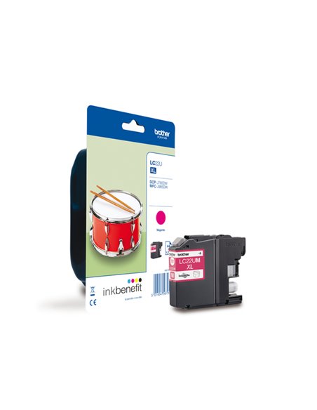 CARTUCCIA BROTHER MAGENTA per DCP-J785DW- MFC-J985DW 2.400 pagine LC22UM BROTHER INKJET