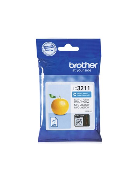 Cartuccia ciano per DCP-J772DW, DCP-J774DW, MFC-J890DW 200 pag LC3211C BROTHER INKJET