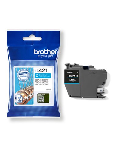 Brother Cartuccia Ciano da 200 pagine per DCPJ1050DW e MFCJ1010DW LC421C