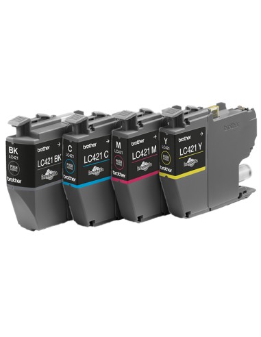 Brother Kit 4 cartucce BK/C/M/Y da 200 pag cad LC421VAL BROTHER INKJET
