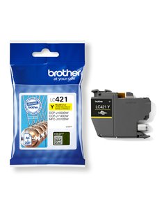 Brother Cartuccia Giallo da 200 pagine per DCPJ1050DW e MFCJ1010DW LC421Y