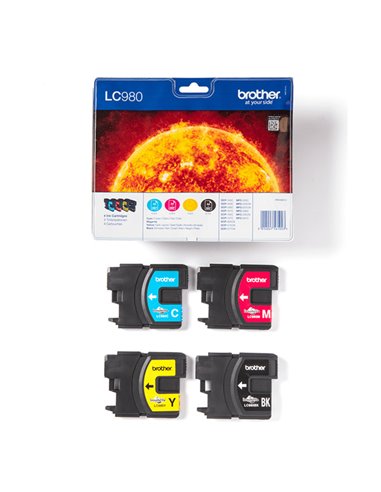 VALUE PACK NERO CIANO MAGENTA GIALLO DCP-145C LC980VALBP BROTHER INKJET