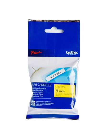 NASTRO MK621 9MMX8MT NERO/GIALLO MK-621BZ BROTHER ETICHETTE-NASTRI-TAMPONI PER ETICHETTATRICI E PREZZATRICI
