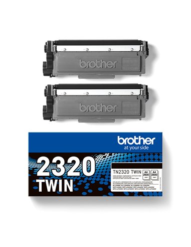 Bundle di 2 toner nero TN-2320 da 2.600 pagine TN2320TWIN