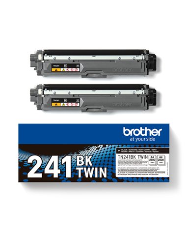 Bundle di 2 toner TN-241 nero da 2.500 pagine/cad. TN241BKTWIN BROTHER PRODOTTI PER LASER