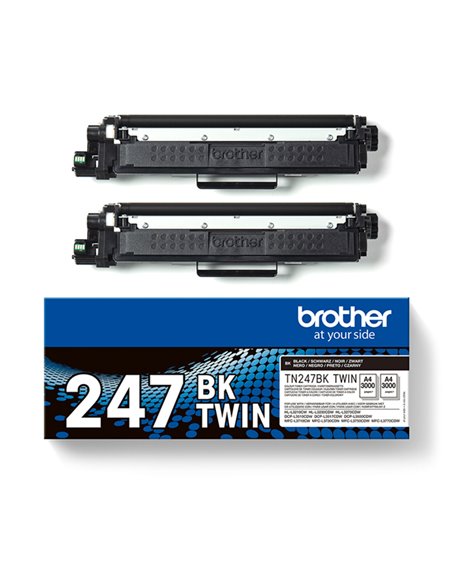 Bundle di 2 toner nero TN-247 da 3.000 pagine/cad TN247BKTWIN
