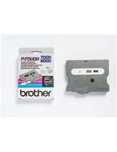 NASTRO SERIE TX DA 12mm -COLORE NASTRO NERO -COLORE SCRITTA BIANCO TX335 BROTHER ETICHETTE-NASTRI-TAMPONI PER ETICHETTATRICI ...