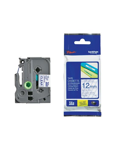 NASTRO BROTHER TZ-E133 12MMx8MT BLU/TRASPARENTE TZ-E133 BROTHER ETICHETTE-NASTRI-TAMPONI PER ETICHETTATRICI E PREZZATRICI