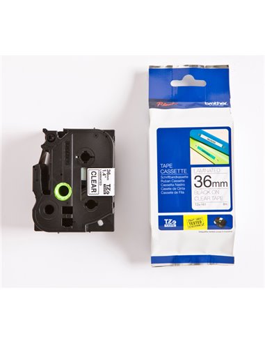 NASTRO BROTHER TZe161 36MMX8MT NERO/TRASPARENTE TZ-E161 BROTHER ETICHETTE-NASTRI-TAMPONI PER ETICHETTATRICI E PREZZATRICI