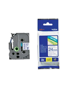 NASTRO LAMINATO BROTHER TZE-252 24MMx8MT BLU/BIANCO TZE253 BROTHER ETICHETTE-NASTRI-TAMPONI PER ETICHETTATRICI E PREZZATRICI