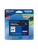 NASTRO LAMINATO BROTHER TZE-345 18MMx8MT BIANCO/NERO TZE345