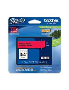 NASTRO BROTHER TZE-441 18MMx8MT NERO/ROSSO TZE-441 BROTHER ETICHETTE-NASTRI-TAMPONI PER ETICHETTATRICI E PREZZATRICI