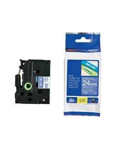NASTRO BROTHER TZE-555 24MMx8MT LAMINATO BIANCO SU BLU TZE-555 BROTHER ETICHETTE-NASTRI-TAMPONI PER ETICHETTATRICI E PREZZATRICI