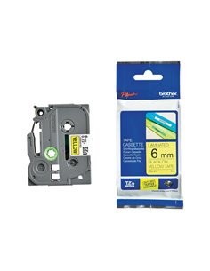 NASTRO NERATZE-611SU FONDO GIALLO LAMINATO 6MM LUNGHEZZA 8MT TZE611