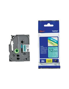 NASTRO BROTHER TZ731 12MMx8MT NERO/VERDE TZE-731 BROTHER ETICHETTE-NASTRI-TAMPONI PER ETICHETTATRICI E PREZZATRICI