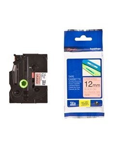 NASTRO LAM. FLUORESCENTE TZE-B31 12MMx5MT NERO/ARANCIO FLUO TZEB31 BROTHER ETICHETTE-NASTRI-TAMPONI PER ETICHETTATRICI E PREZ...