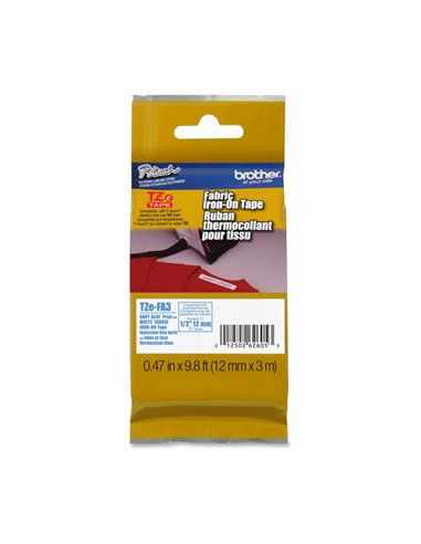 NASTRO BROTHER TZE-FA3 12MMx3MT BLU/BIANCO TESSUTO TZE-FA3 BROTHER ETICHETTE-NASTRI-TAMPONI PER ETICHETTATRICI E PREZZATRICI