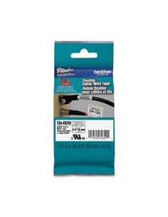 NASTRO LAM. FLESSIBILE TZE-FX241 18MMx8MT NERO/BIANCO TZEFX241 BROTHER ETICHETTE-NASTRI-TAMPONI PER ETICHETTATRICI E PREZZATRICI