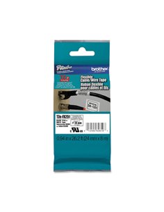 NASTRO LAM. FLESSIBILE TZE-FX251 24MMx8MT NERO/BIANCO TZEFX251 BROTHER ETICHETTE-NASTRI-TAMPONI PER ETICHETTATRICI E PREZZATRICI