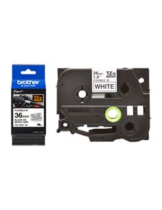 Nastro Brother Laminato flessibile da 36 mm (8 m) Nero/Bianco TZEFX261 BROTHER ETICHETTE-NASTRI-TAMPONI PER ETICHETTATRICI E ...