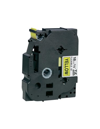 NASTRO LAM. FLESSIBILE TZE-FX641 18MMx8MT NERO/GIALLO TZEFX641 BROTHER ETICHETTE-NASTRI-TAMPONI PER ETICHETTATRICI E PREZZATRICI