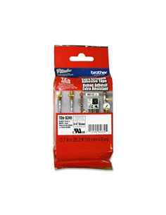 NASTRO LAM.CON ADESIVO RESIST.TZE-S241 18MMx8MT NERO/BIANCO TZES241