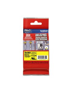 NASTRO LAM.CON ADESIVO RESIST.TZE-S631 12MMx8MT NERO/GIALLO TZES631