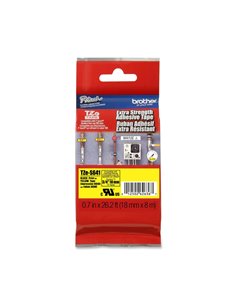 NASTRO BROTHER TZ-eS641 18MMx8MT NERO/GIALLO ADESIVO RESISTENTE TZES641 BROTHER ETICHETTE-NASTRI-TAMPONI PER ETICHETTATRICI E...