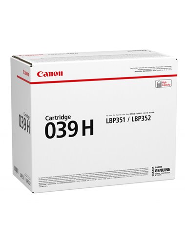TONER NERO 039H ALTA CAPACITA LBP352x e LBP351 0288C001 CANON PRODOTTI PER FOTOCOPIATORI