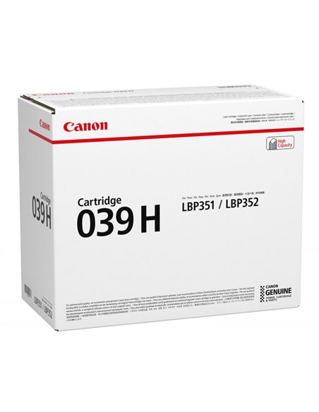 TONER NERO 039H ALTA CAPACITA LBP352x e LBP351 0288C001 CANON PRODOTTI PER FOTOCOPIATORI
