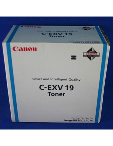 TONER CIANO C-EXV19 IMAGEPRESS C1 0398B002AA CANON PRODOTTI PER FOTOCOPIATORI
