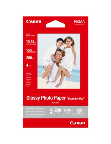 RISMA 100 FG GLOSSY PHOTO PAPER BJ MEDIA GP-501 4X6 0775B003 CANON INKJET