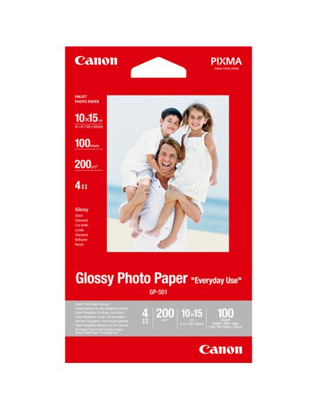 RISMA 100 FG GLOSSY PHOTO PAPER BJ MEDIA GP-501 4X6 0775B003 CANON INKJET