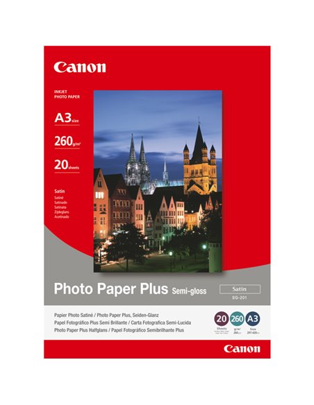 CANON CARTA FOTOGRAFICA SEMI LUCIDA SG-201 260g/m2 A3 20 FOGLI 1686B026 CANON INKJET