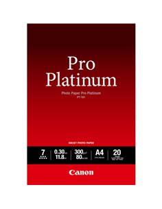 CANON CARTA FOTOGRAFICA PT-101 PRO PLATINUM 300g/m2 A4 20FOGLI 2768B016 CANON INKJET