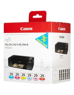 CANON INK PGI-29 MULTIPACK C/M/Y e CIANO/MAGENTA PHOTO, ROSSO 4873B005 CANON INKJET