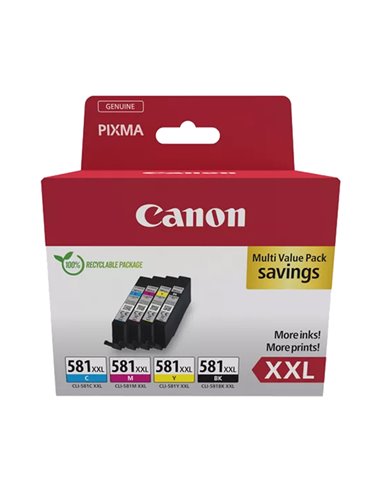Canon Cartuccia CLI-581 XXL BK/C/M/Y 1998C007 CANON INKJET