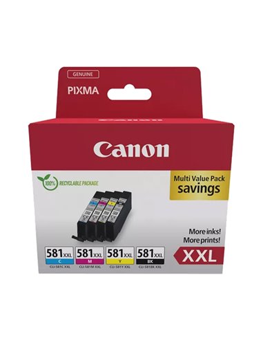 Canon Cartuccia CLI-581 XXL BK/C/M/Y 1998C006 CANON INKJET