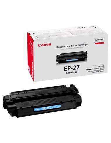TONER NERO EP27 LBP3200 MF 3110 5630/50 MF3240 MF5630 8489A002 CANON PRODOTTI PER LASER