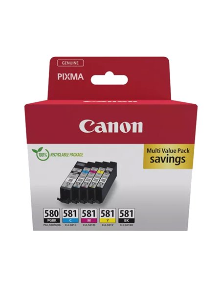 Canon Cartuccia PGI-580/CLI-581 PGBK/C/M/Y 2078C007 CANON INKJET