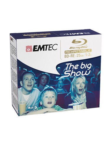 Emtec Blue Ray BD-RE 1-2x _Singolo ECOBDRE2512JC EMTEC CD/DVD/BLU-RAY