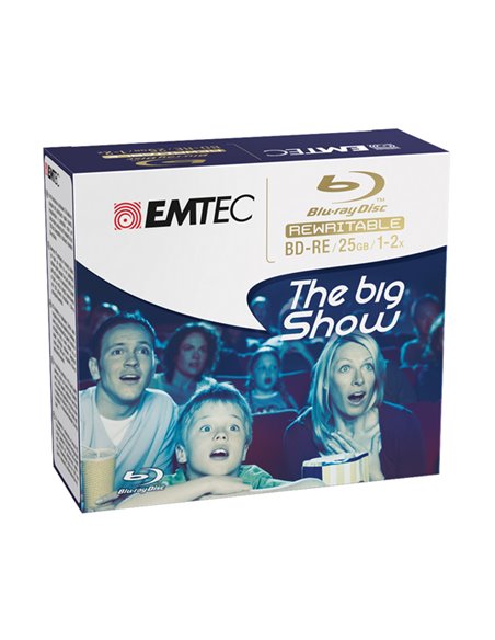 Emtec Blue Ray BD-RE 1-2x _Singolo ECOBDRE2512JC EMTEC CD/DVD/BLU-RAY